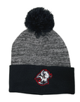 Buffalo Sabres Black & Heather Gray Goat Head Pom Pom Beanie