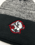 Buffalo Sabres Black & Heather Gray Goat Head Pom Pom Beanie