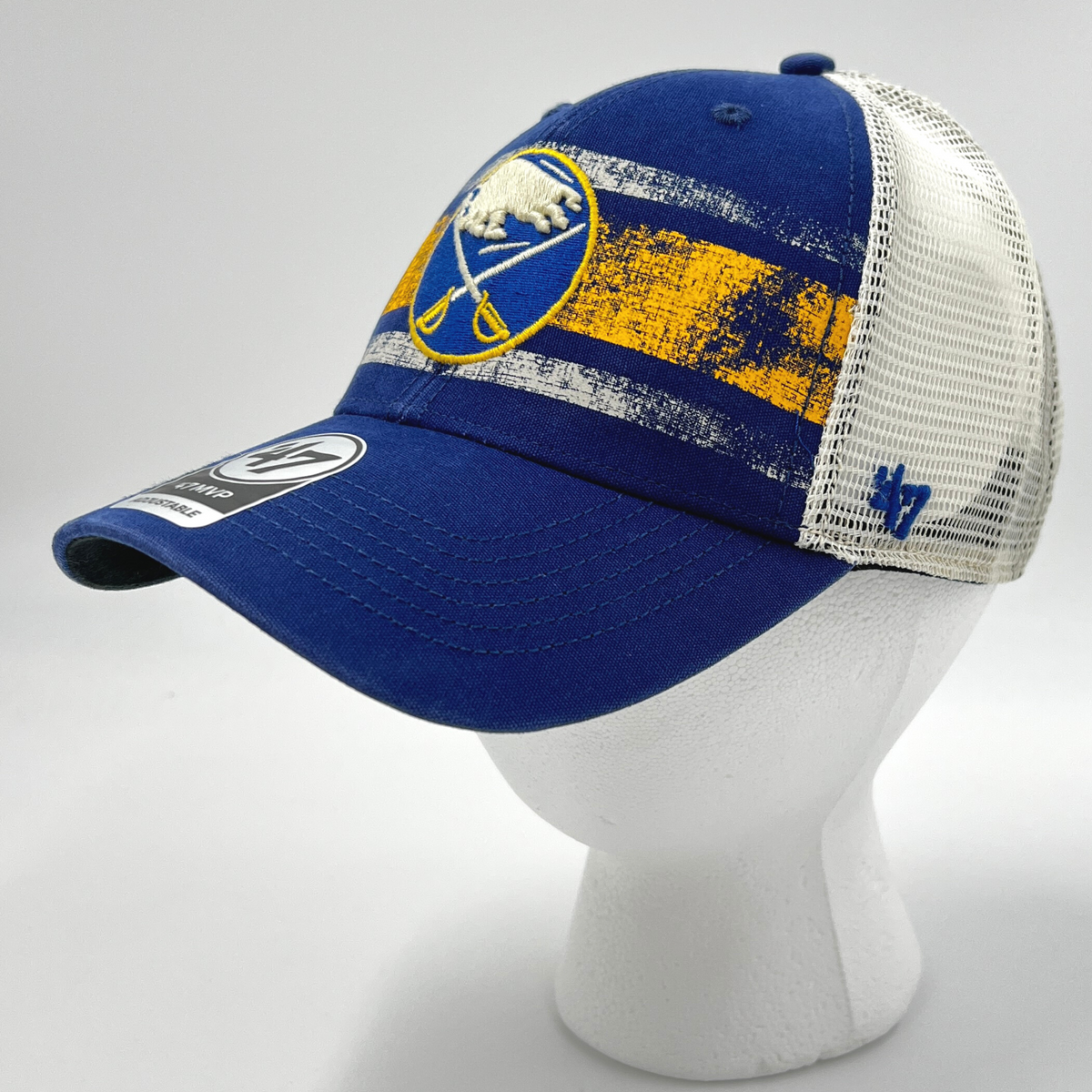 '47 Men's Buffalo Bills Interlude MVP Vintage Adjustable Hat - Royal - Each