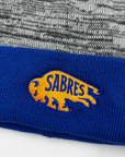 Buffalo Sabres Royal Blue & Gray Pom Pom Beanie