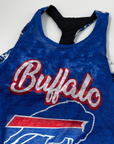 Final Sale - Women's Buffalo Bills Royal Tie Dye Sports Bra With Top