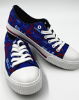Women's Buffalo Bills Royal Low Top Canvas Sneakers