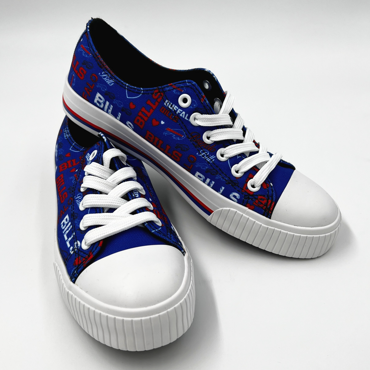 Buffalo Bills Royal & Striped High Top Canvas Shoe