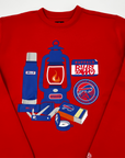 Final Sale - New Era Bills Outdoor Team Camping Red Crewneck