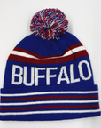 Buffalo Red, White, and Blue Knit Pom Pom Winter Hat