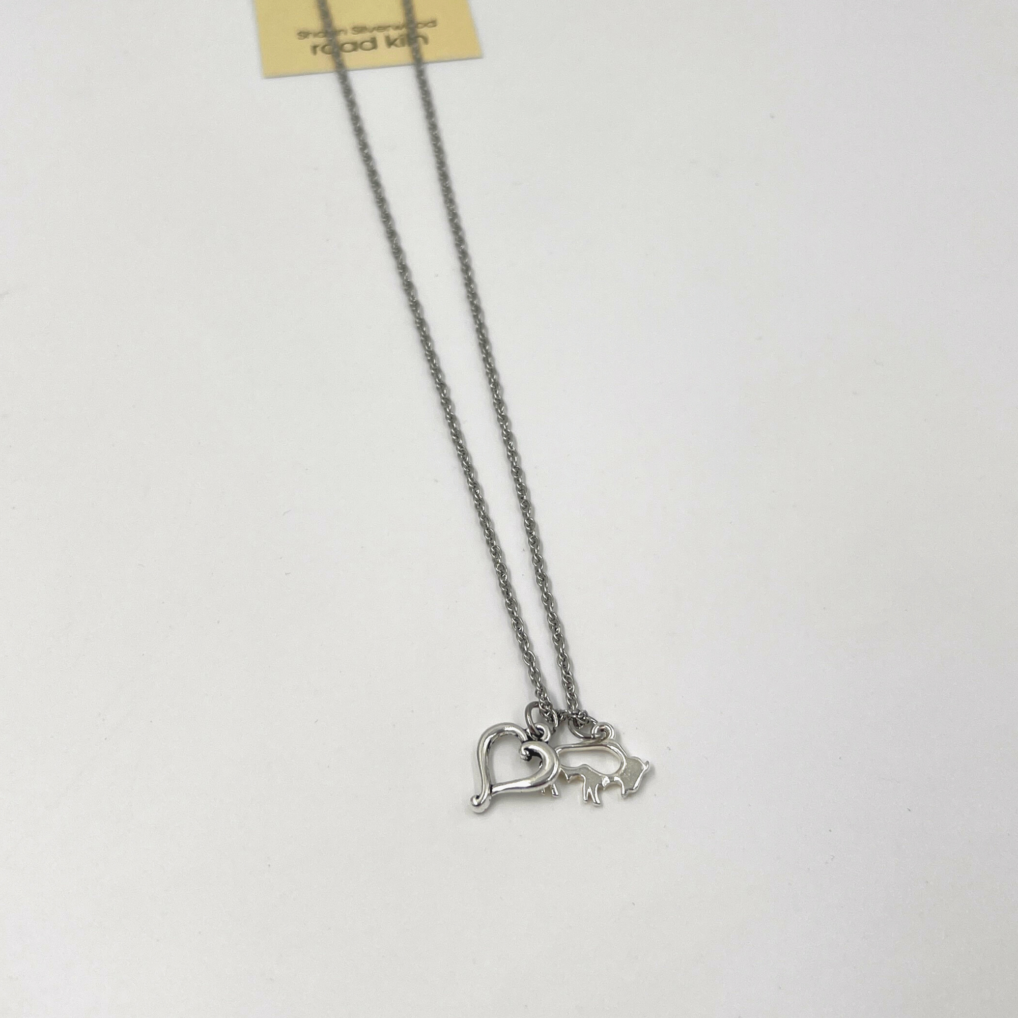 Heart &amp; Bison 2 Charm Necklace