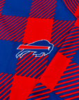 Buffalo Bills Printed Red and Blue Checkered Quarter Zip