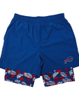 Buffalo Bills Woven Running Shorts With Floral Liner