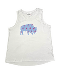 Women's BFLO With Flamingo and Water White Tank Top