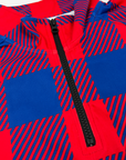 Buffalo Bills Printed Red and Blue Checkered Quarter Zip