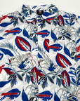Buffalo Bills White Floral Button Up Shirt