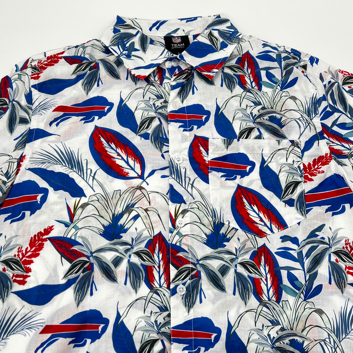 Buffalo Bills Royal Blue Floral Button Up Shirt