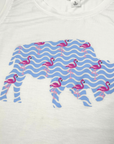 Women's BFLO With Flamingo and Water White Tank Top