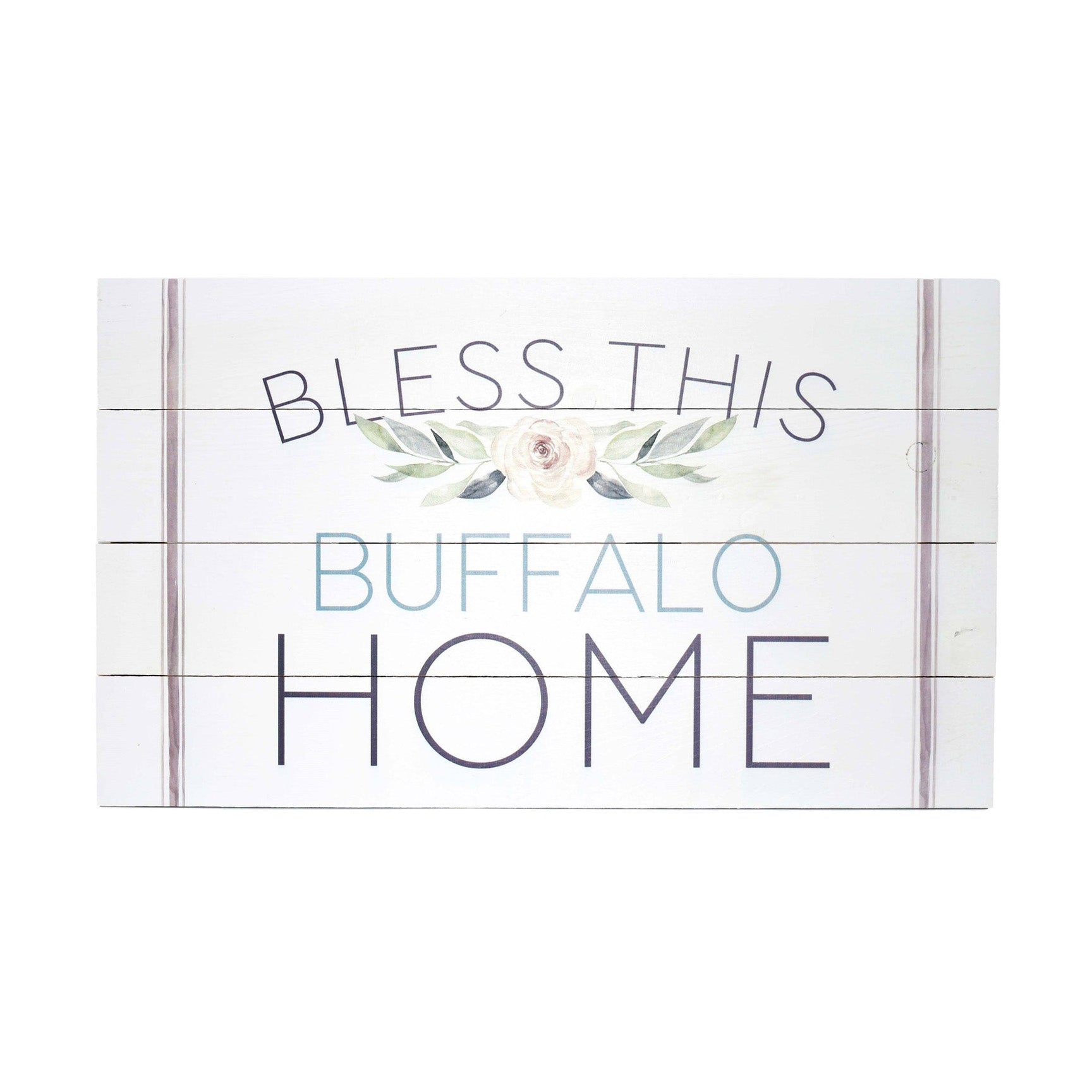 &quot;Bless This Buffalo Home&quot; Wooden Sign