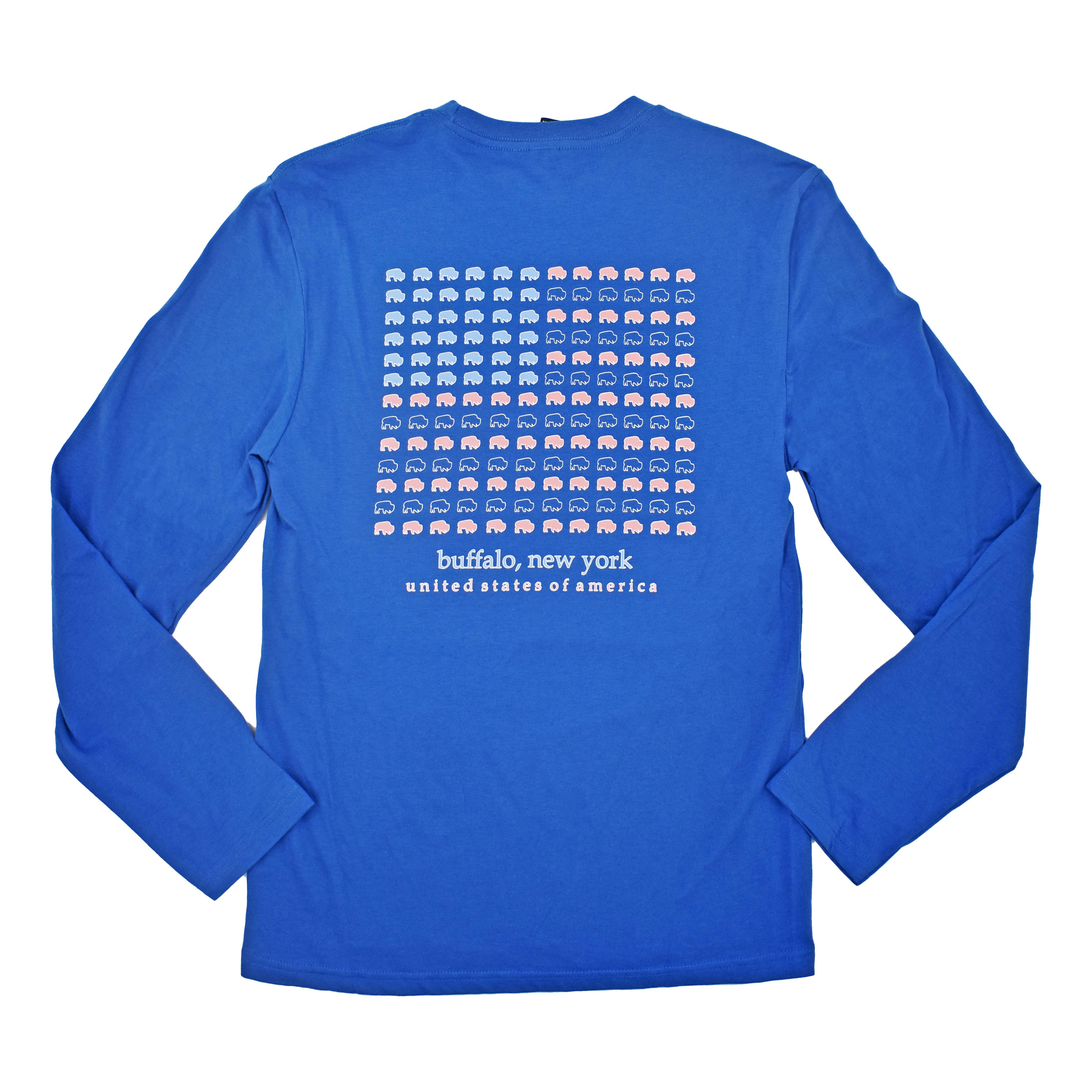 BFLO Maritime Blue USA Long Sleeve Shirt | The BFLO Store