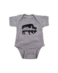 Heather Grey Skyline Onesie