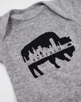 Heather Grey Skyline Onesie