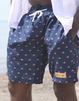Navy Patriotic BFLO Men's Swim Trunks