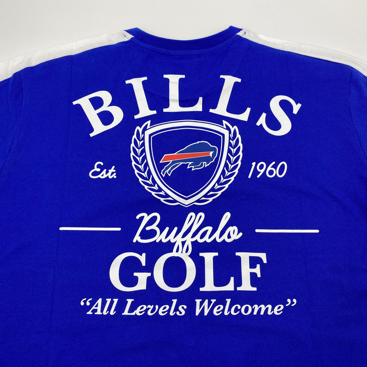 New Era Buffalo Bills Pennant Royal Blue Short Sleeve Shirt