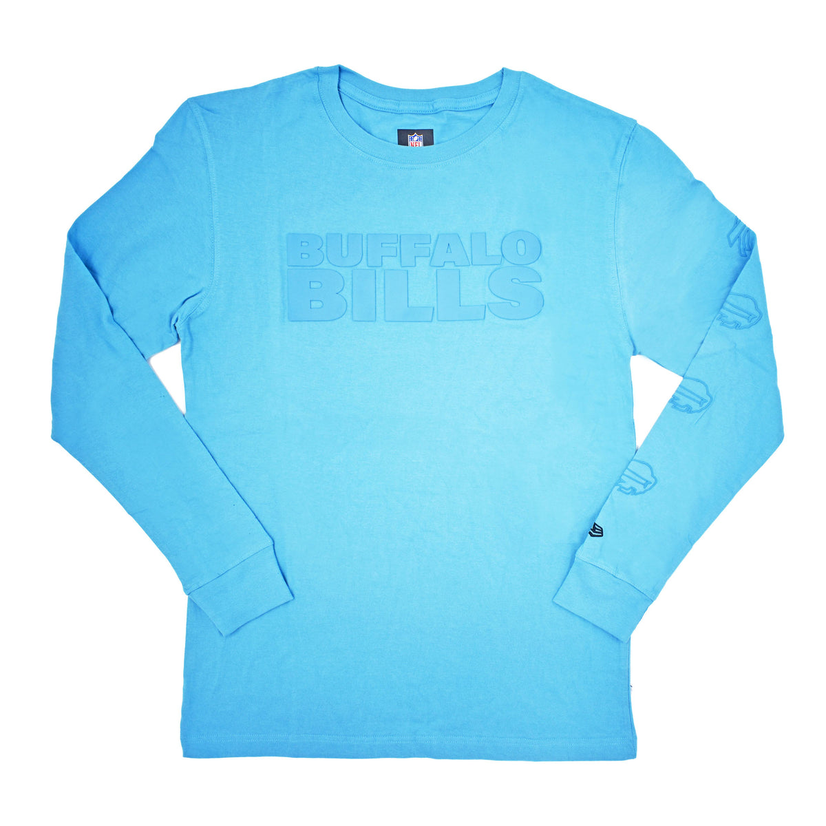 New Era Buffalo Bills Light Blue With Raised Lettering and Logo Long Sleeve  Shirt