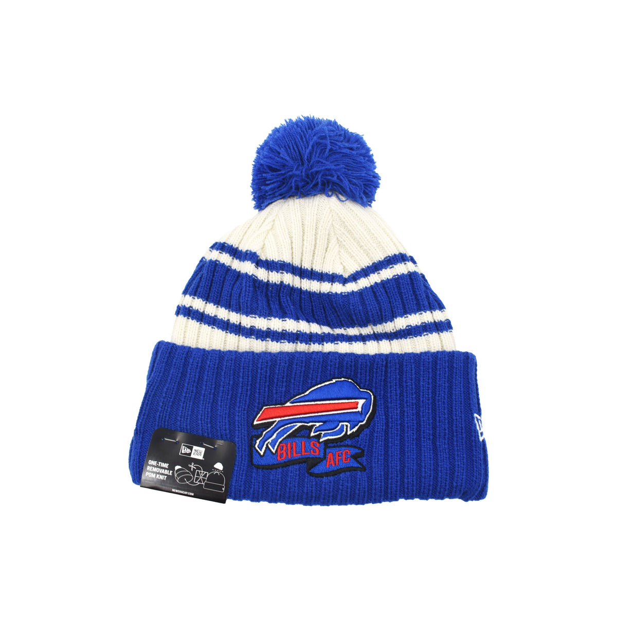 Buffalo Bills Hat Knit Pom Beanie Fleece Lined Cap NFL Free Fast Shipping Royal 4XL Long Sleeve | Inora