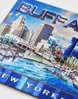 Buffalo, New York Wooden Coaster With Foil Finish