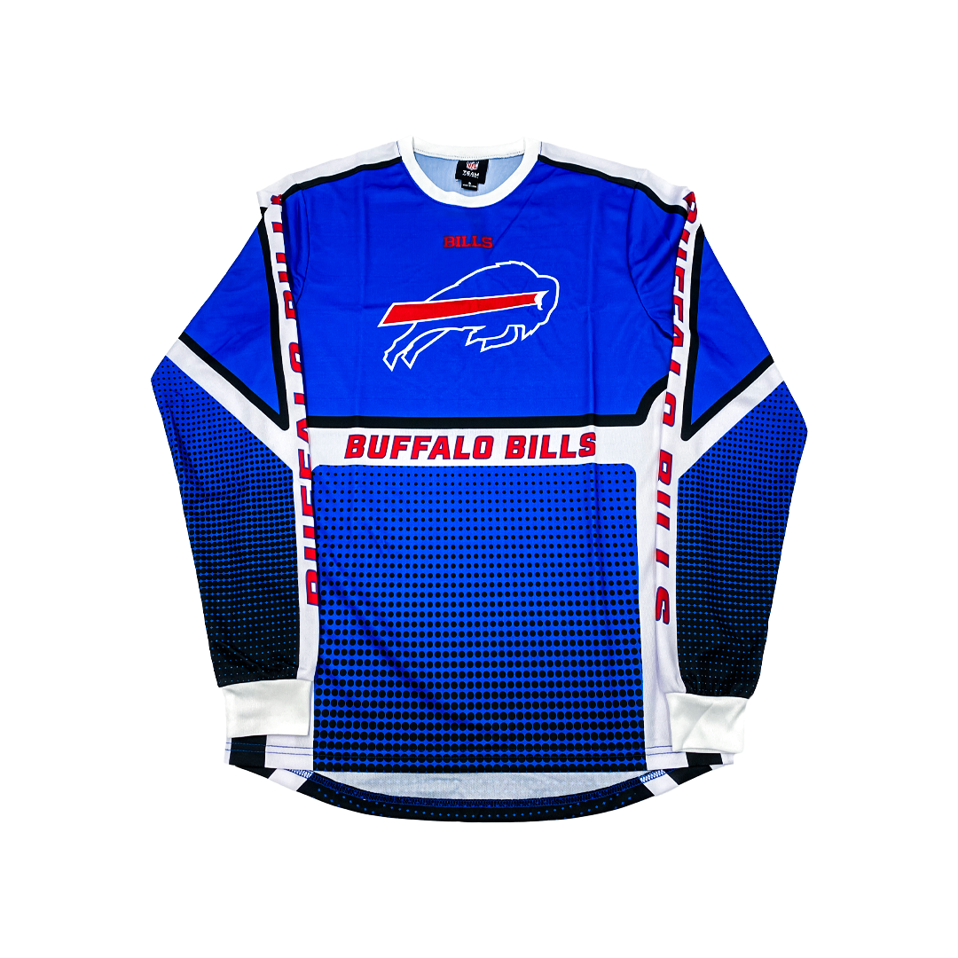 Buffalo Bills Big Logo Motorcycle Long Sleeve Tee