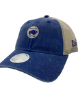 New Era Buffalo Bisons Mini Logo Women's Blue Denim Adjustable Trucker Hat