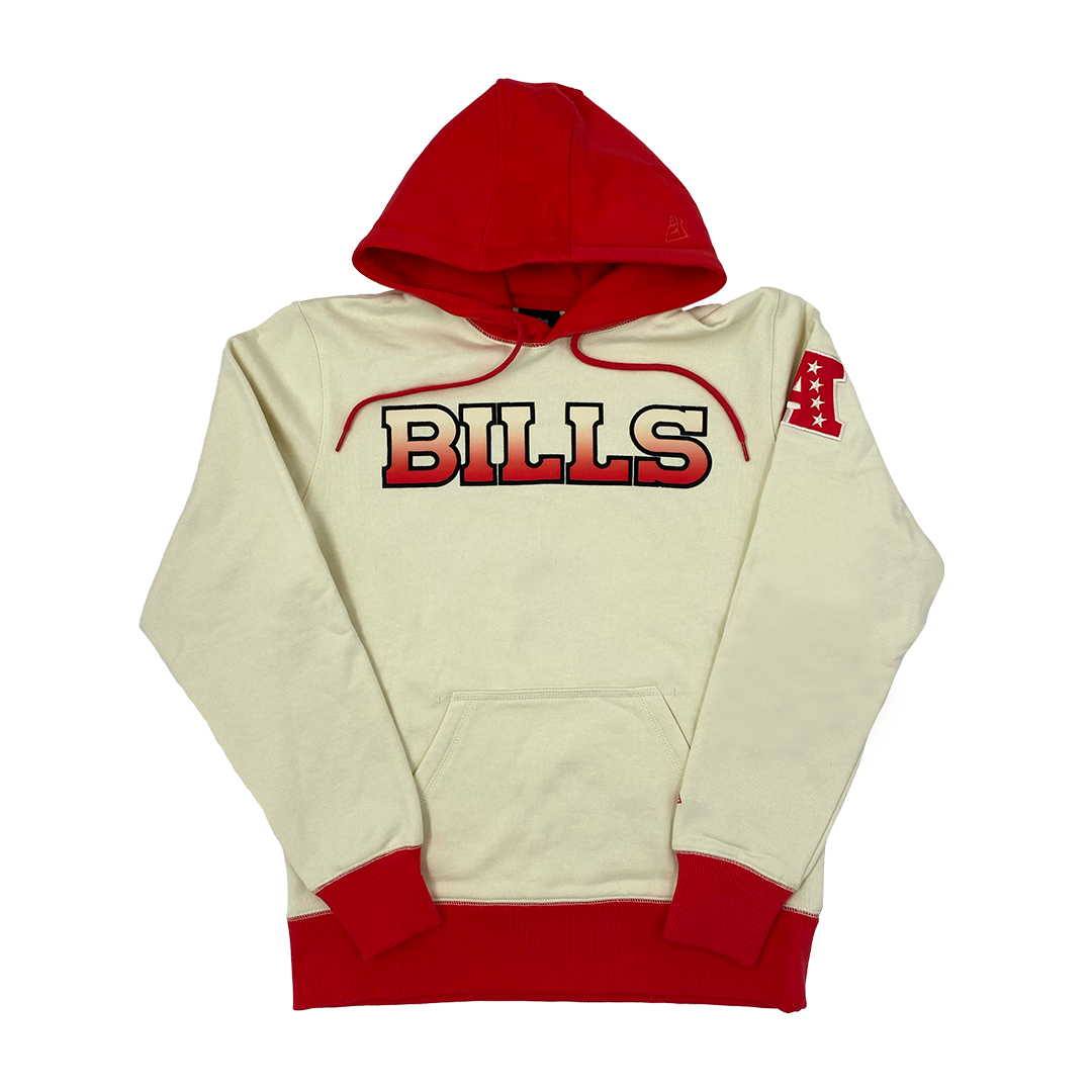 New Era Buffalo Bills Cream and Red Ombre Hoodie The BFLO Store