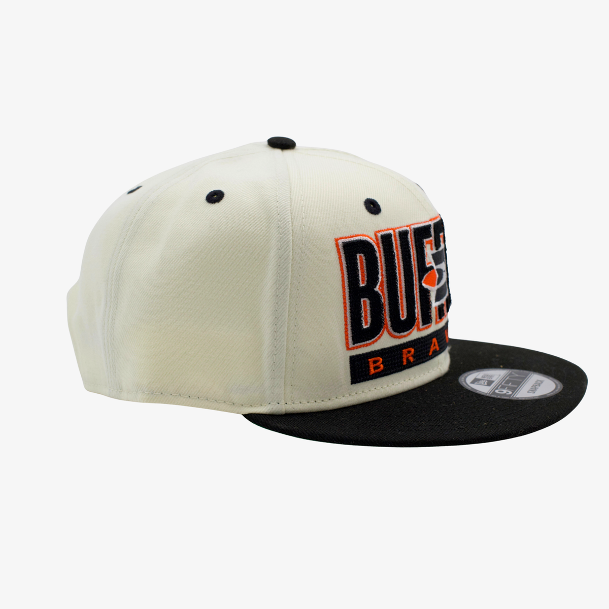 New Era Buffalo Braves Cream &amp; Black Retro 9FIFTY Snapback Hat