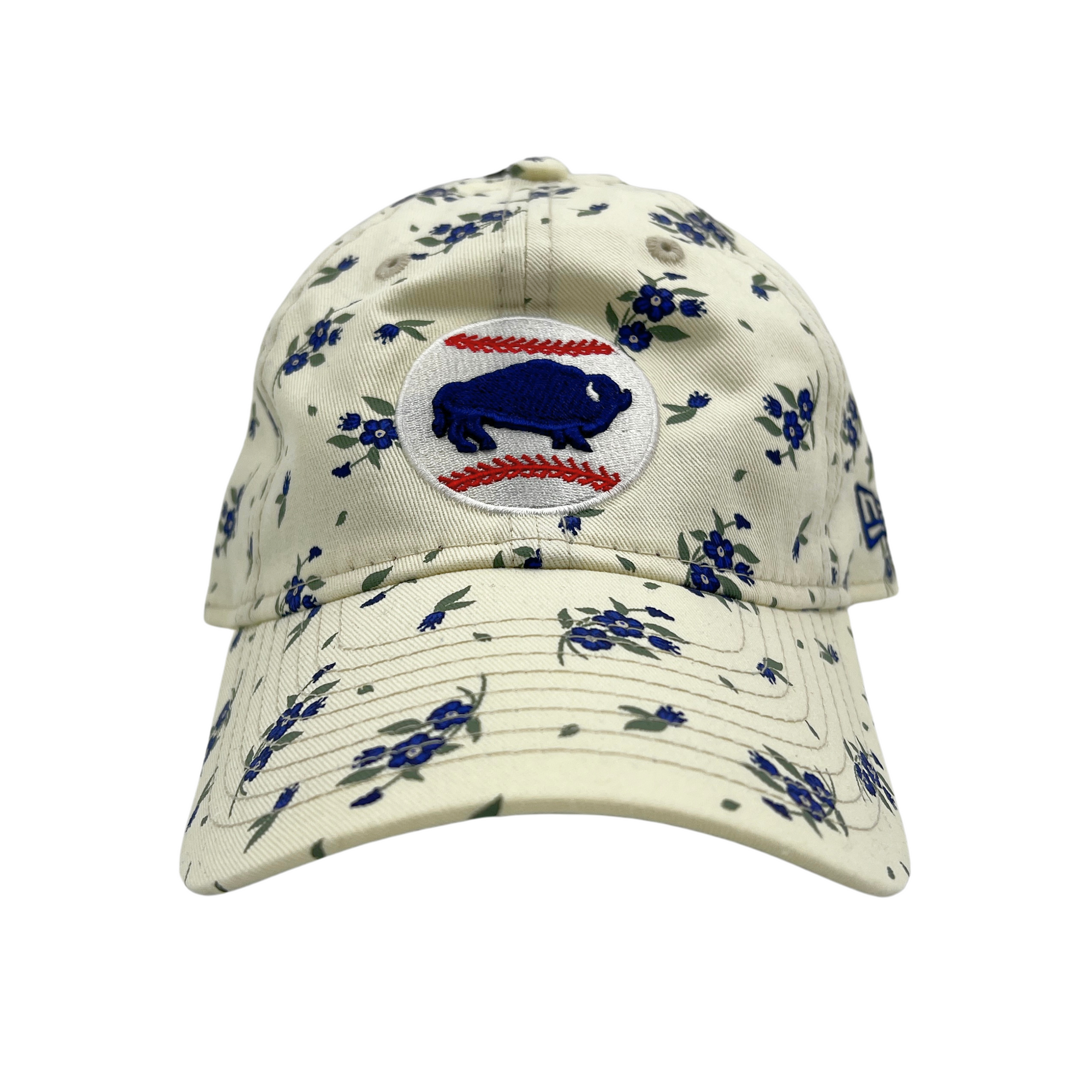 Youth Girls New Era Buffalo Bisons Ivory Floral Adjustable Hat