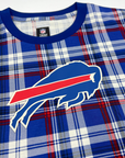 Women's New Era Bills 3rd Down Plaid Cropped T-Shirt