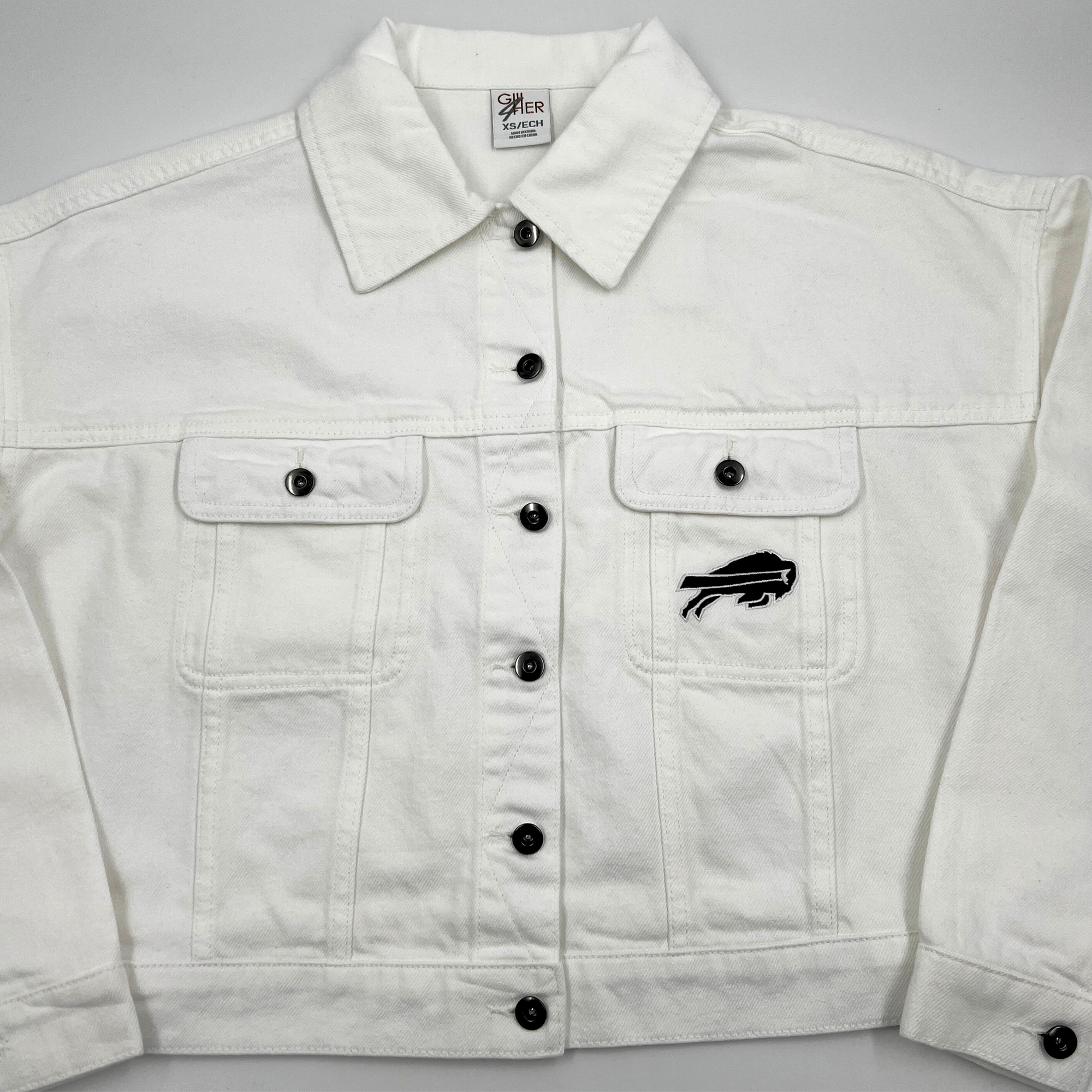 Buffalo white denim jacket discount