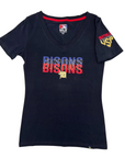 Women's New Era Buffalo Bisons Stars & Striped Dark Navy V-Neck T-Shirt