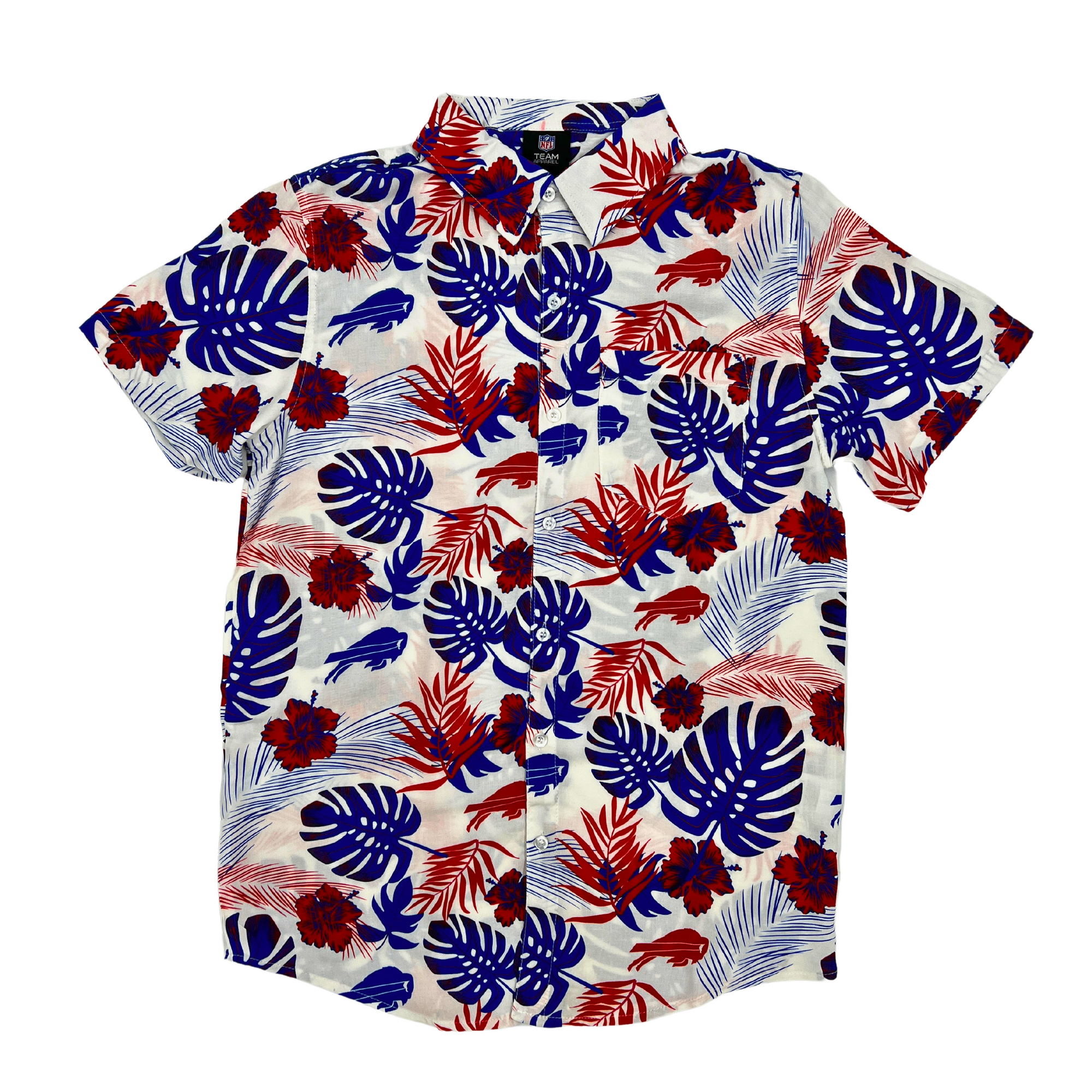 Buffalo Bills Spring Floral White Button Up