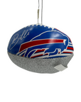 Buffalo Bills Leather Football Ornament