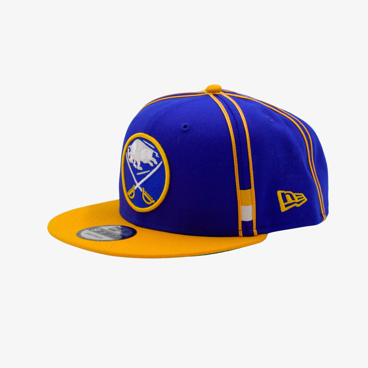 New Era Buffalo Sabres Royal Blue &amp; Gold Piped 9FIFTY Snapback Hat