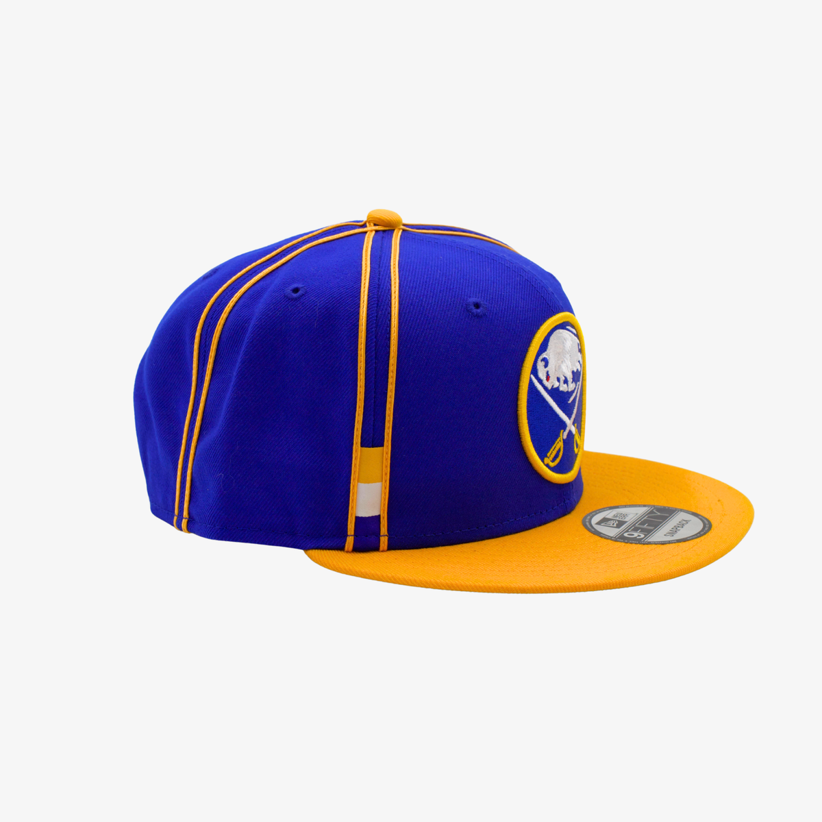 New Era Buffalo Sabres Royal Blue &amp; Gold Piped 9FIFTY Snapback Hat