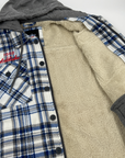 Buffalo Bills Blue & White Plaid Sherpa Jacket