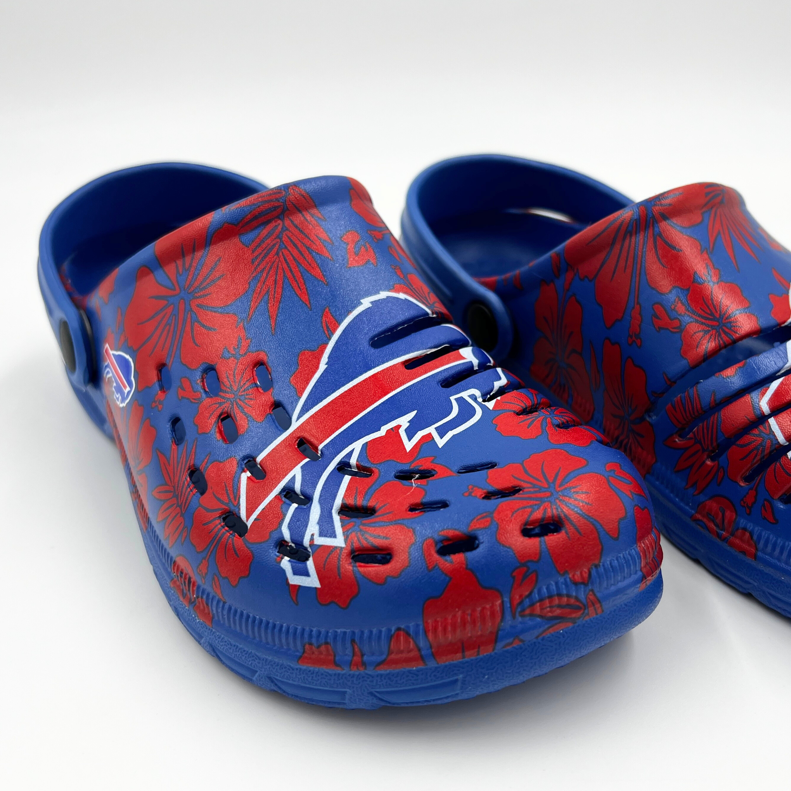 Women's Buffalo Bills Royal Blue With Glitter Clogs