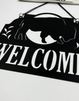 Welcome Buffalo Metal Garden Sign