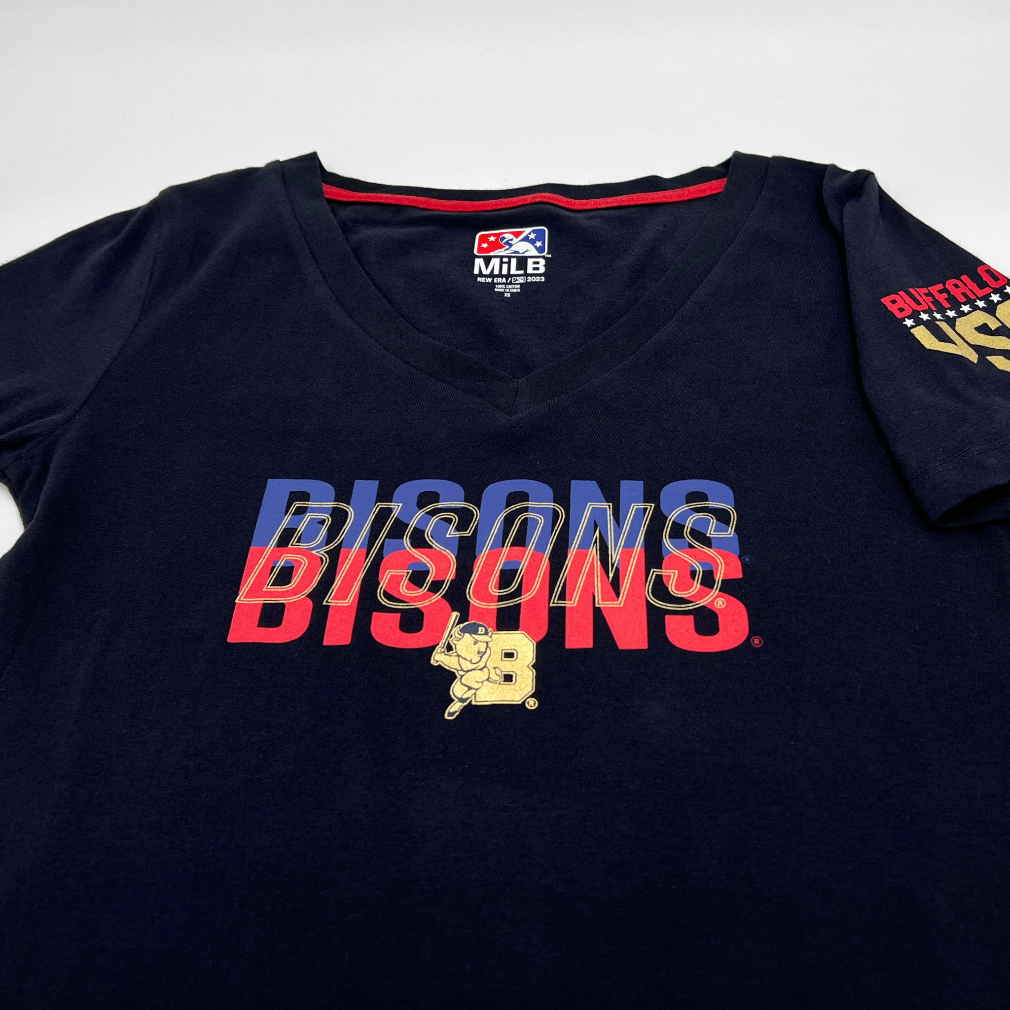 New Era Buffalo Bisons Stars & Striped Red T-Shirt