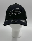 Youth Buffalo Bills 9FORTY Black Tonal Stretch-Snap Hat