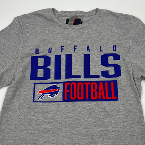 Buffalo Bills Football With Primary Logo Gray Short Sleeve Shirt