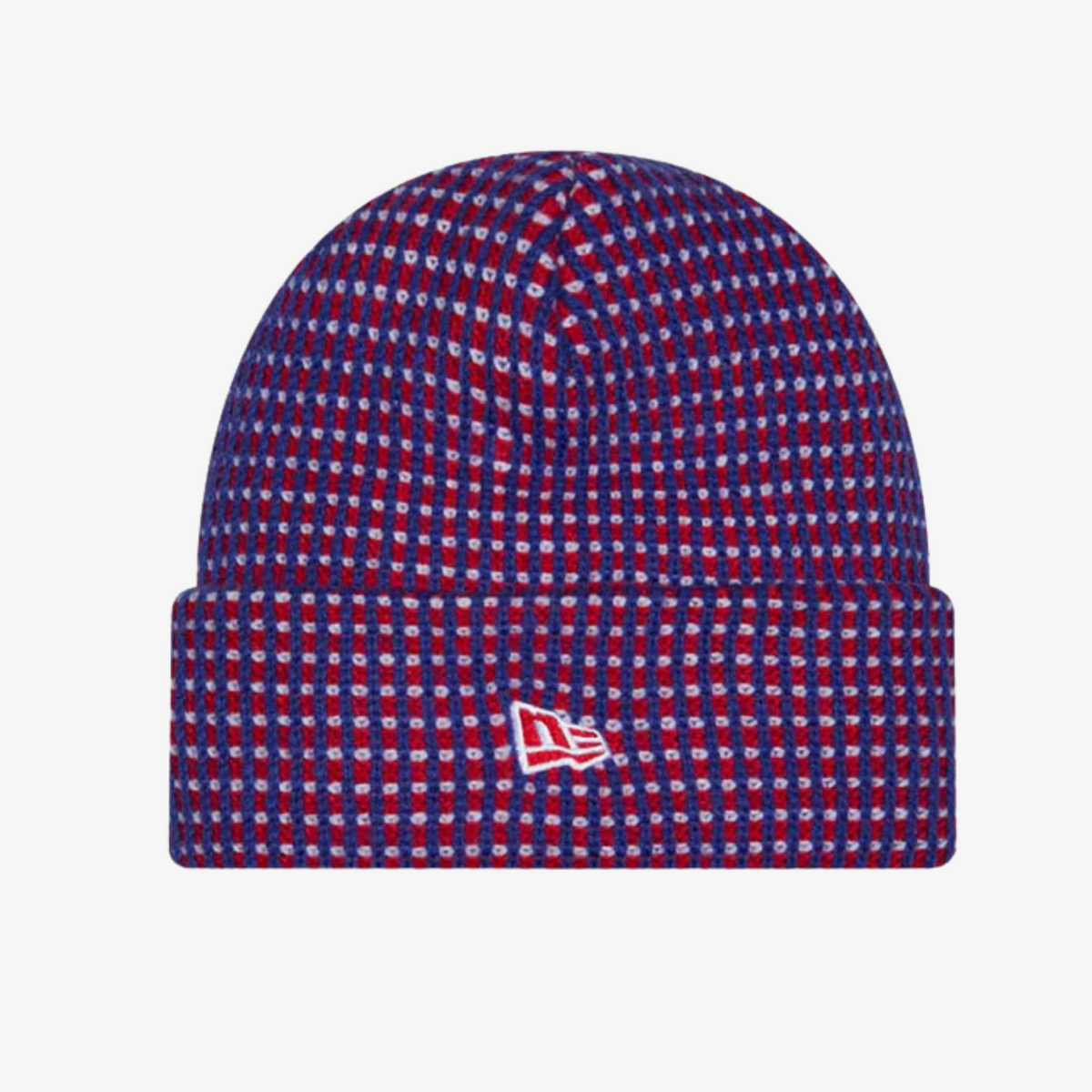 New Era Youth Buffalo Bills 2026 Sideline Cold Weather Royal Blue &amp; Red Waffle Knit Cuffed Hat