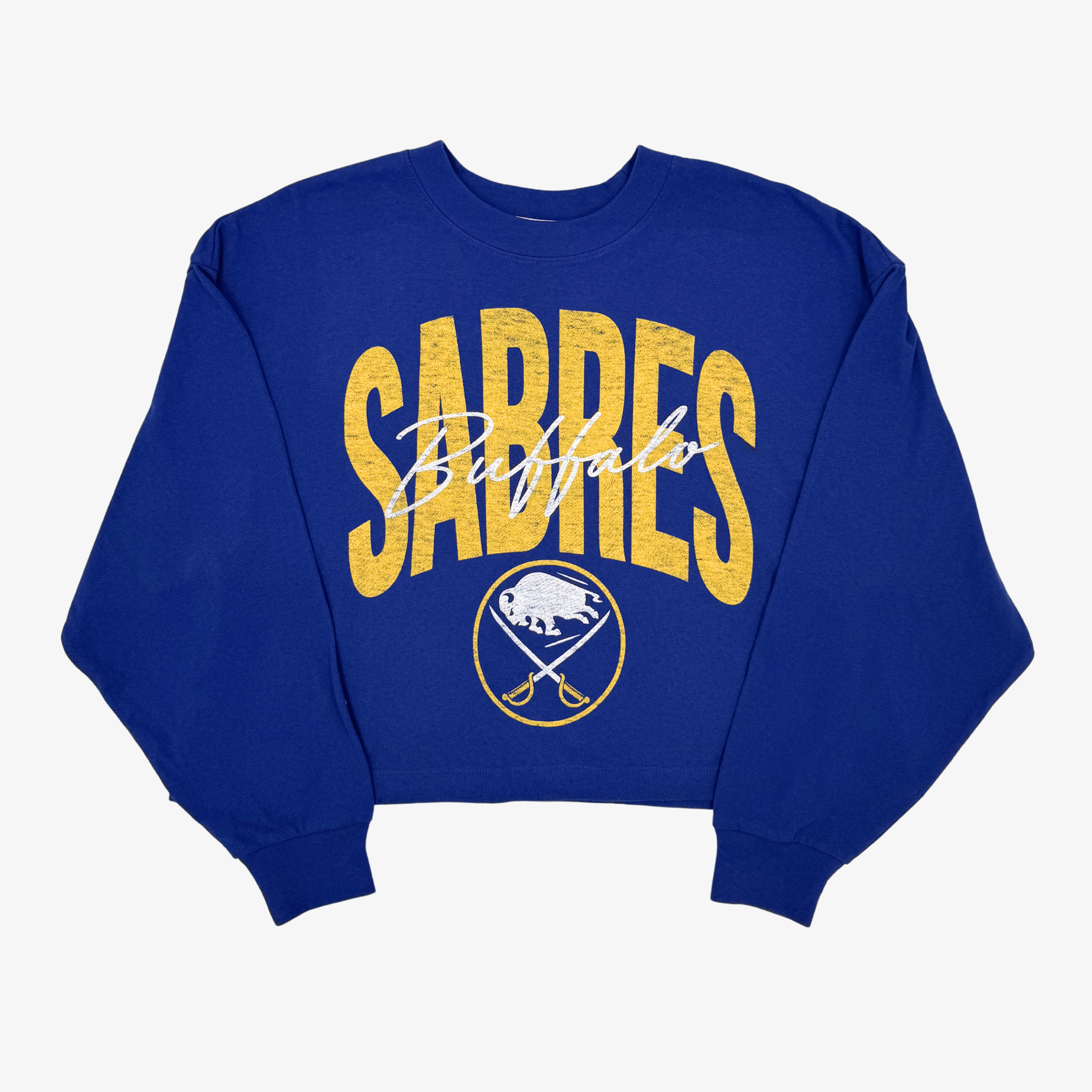'47 Brand Women's Buffalo Sabres Royal Cropped Long Sleeve