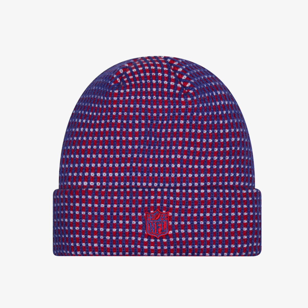 New Era Youth Buffalo Bills 2026 Sideline Cold Weather Royal Blue &amp; Red Cuffed Knit Hat