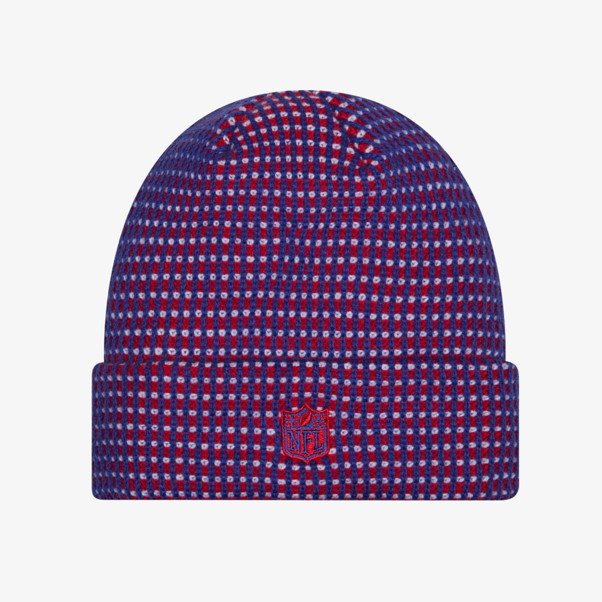 New Era Buffalo Bills 2026 Sideline Cold Weather Royal Blue &amp; Red Cuffed Knit Hat
