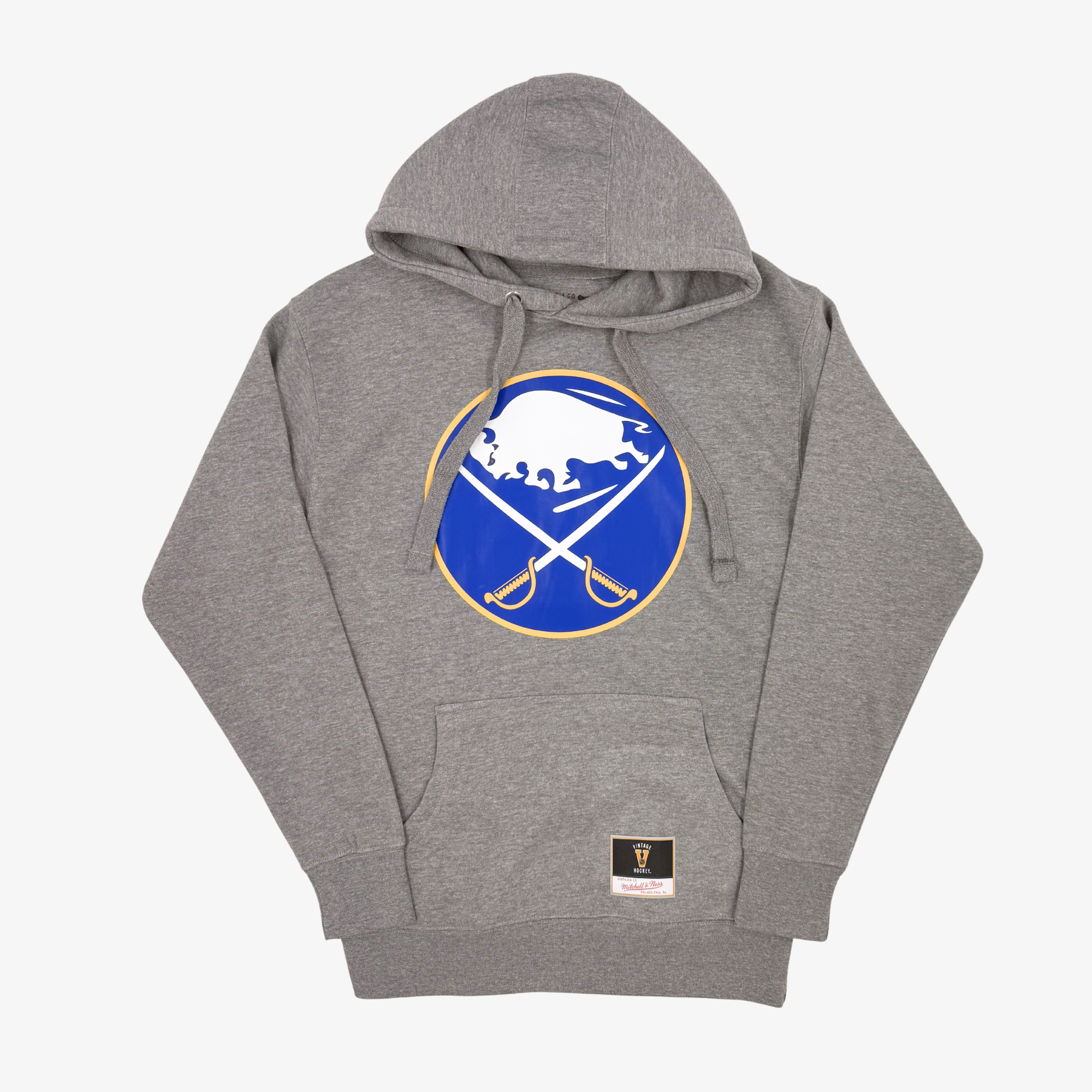 Mitchell & Ness Buffalo Sabres Primary Logo Gray Retro Hoodie