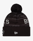 New Era Buffalo Bills Salute to Service Black & Gray Cuffed Pom Knit Hat